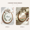Custom Baby Name Embroidery Hoop: Minimal Floral Nursery Wall Decor