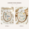 Personalized Embroidered Space Hoop: Baby Name Keepsake Nursery Decor