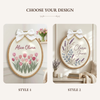 Custom Floral Baby Name Hoop: Handmade Nursery Decor Gift