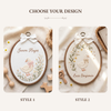 Personalized Duckling Name Hoop: Hand-Embroidered Nursery Decor Keepsake