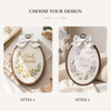 Personalized Floral Baby Name Hoop: Blooming Garden Embroidery Hoop