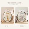 Forest Friends Elephant & Deer Hoop: Personalized Safari and Woodland Baby Hoop
