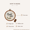 Floral Baby Name Embroidery Hoop: Custom Nursery Decor
