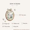 Custom Flower Embroidery Hoop: Nursery Wall Decor