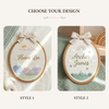 Personalized Woodland Nursery Hoop: Custom Mountain Nursery Name Sign