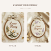 Custom Embroidered Name Hoop: Bee Theme Floral Nursery Decor
