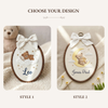 Dreamy Little Bear Nursery Hoop: Baby Bear Name Sign