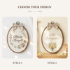 Custom Flower Embroidery Hoop: Nursery Wall Decor