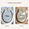 Hand-Embroidered Wildflower Name Hoop: Personalized Meadow Nursery Décor