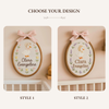 Hand Embroidered Baby Name Hoop: Goose & Flowers Nursery Decor