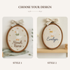 Custom Baby Name Hoop with Goose Embroidery: Handmade Nursery Wall Decor