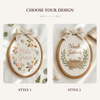 Personalized Hand Embroidered Floral Name Hoop: Floral Baby Nursery Wall Art
