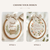 Custom Embroidered Baby Name Hoop: Nursery Wall Art, Baby Shower Gift