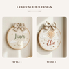 Personalized Cloud & Sun or Moon Baby Name Hoop: Soft Nursery Decor