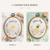 Personalized Duck Embroidery Hoop: Custom Baby Name Nursery Decor with Floral Details