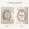 Custom Baby Name Embroidery Hoop with Birth Details: Nursery Keepsake Decor