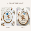 Personalized Teddy Bear Balloon Hoop: Baby Name Embroidery Nursery Decor