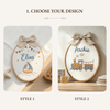 Handmade Sailboat Embroidery: Personalized Baby Name Hoop