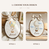 Handmade Embroidered Goose Adventure: Personalized Baby Name Hoop