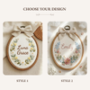 Custom Baby Name Sign Embroidery Hoop: Floral Theme Nursery Wall Decor