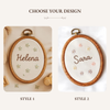 Embroidered Baby Name Hoop, Wildflower Floral, Newborn Gift