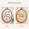 Personalized Baby Name Embroidery Hoop: Custom Nursery Decor