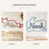 Personalized Knitted Wire Name Sign: Minimal Nursery Wall Decor