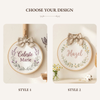 Handmade Flower Wreath Embroidery: Personalized Baby Name Hoop