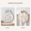 Handmade Floral Duckling Embroidery: Personalized Baby Name Hoop