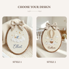 Handmade Dreamy Sky Embroidery: Personalized Baby Name Hoop