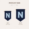 Personalized Felt Initial Pennant: Custom Monogram Felt Banner