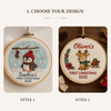 Personalized Baby's First Christmas Ornament: Hand Embroidered Floral Name Hoop