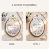 Personalized Baby Name Hoop: Birth Flower Embroidery