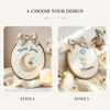 Handmade Moon and Balloon Embroidery: Personalized Baby Name Hoop