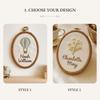 Embroidered Baby Name Sign: Hot Air Balloon, Personalized Nursery Decor