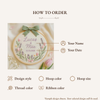Personalized Wedding Embroidery Hoop: Custom Floral Name & Date