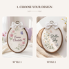 Little Garden Nursery Name Hoop: Handmade Embroidery