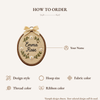 How to order guide card for embroidered oval hoop, name 'Your Name' and options