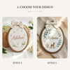 Personalized Baby Name Embroidery: Custom Woodland Creatures Hoop