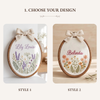 Personalized Lavender & Wildflower Hoop: Wildflower Nursery Decor