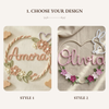 Personalized Floral Knitted Wire Name Sign: Nursery Decor