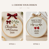 Personalized Baby's First Christmas Ornament: Hand-Embroidered Name Hoop