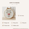 Personalized Baby's First Christmas Ornament: Hand-Embroidered Name Hoop