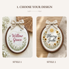 Custom Embroidered Name Hoop: Wildflower Garden Nursery Decor