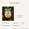 Personalized Embroidered Christmas Ornament: Handmade Keepsake