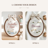 Personalized Swan Baby Name Hoop: Duck Family Embroidery