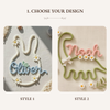 Personalized Knitted Wire Name Sign: Custom Baby Name Wall Decor