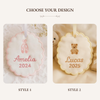 Personalized Embroidered Scallop Christmas Ornament: Handmade Keepsake