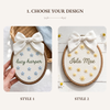 Custom Embroidered Daisy Name Hoop: Personalized Nursery Decor
