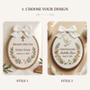 Personalized Baby Blessing Embroidery Hoop: Hand-Embroidered Name Keepsake